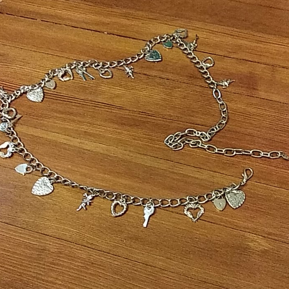 Silver charm belt